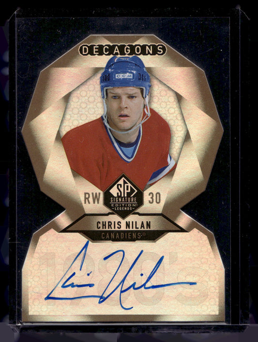 2020-21 Upper Deck SP Signature Edition Legends - Decagons Gold Autographs Chris Nilan #DC-27