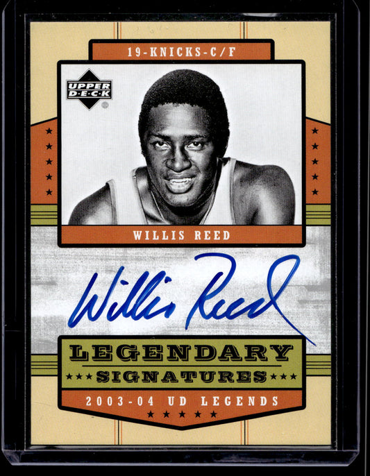 2003-04 Upper Deck UD Legends - Legendary Signatures - Willis Reed #LS-WR