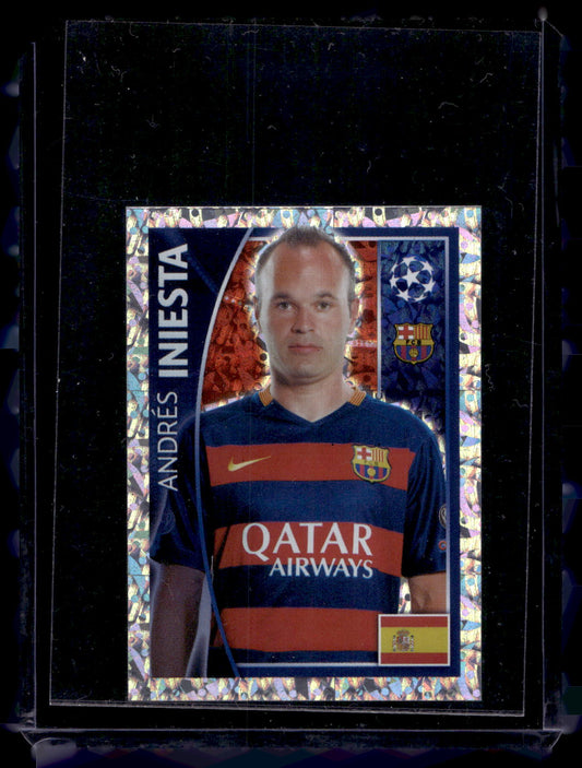 2015-16 Topps UCL Album Stickers - Andres Iniesta #314