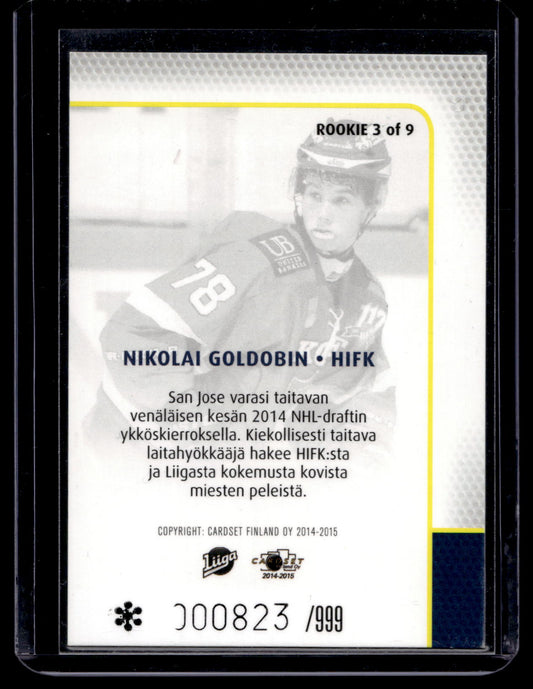 2014-15 Cardset Rookie - Nikolai Goldobin /999