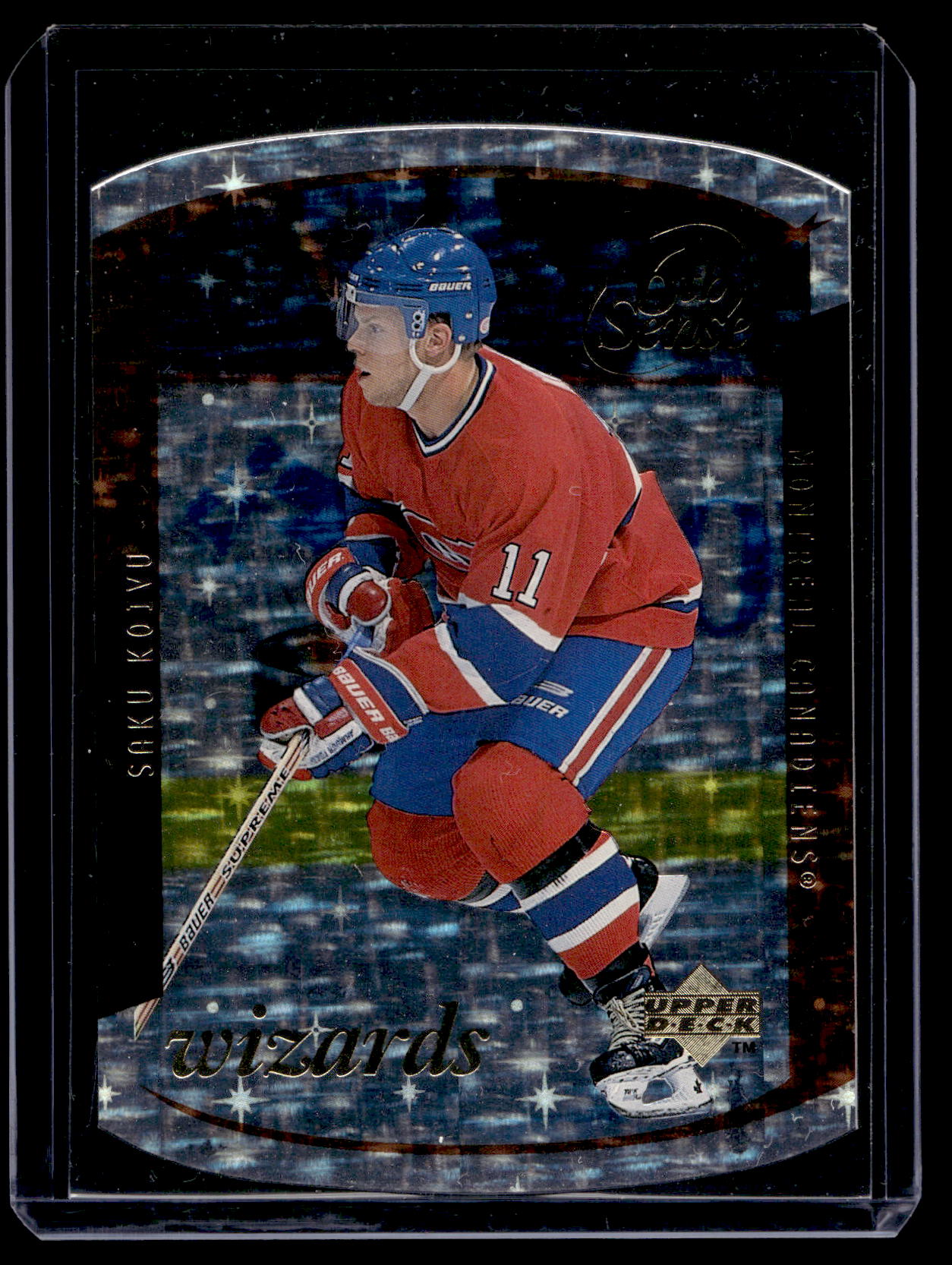 1997-98 Upper Deck - 6th Sense - Wizards Die-Cut - Saku Koivu #SS15 /100