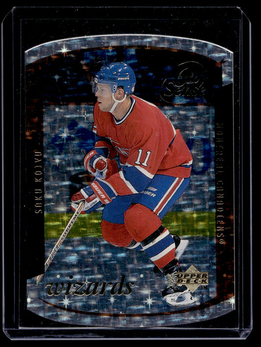 1997-98 Upper Deck - 6th Sense - Wizards Die-Cut - Saku Koivu #SS15 /100