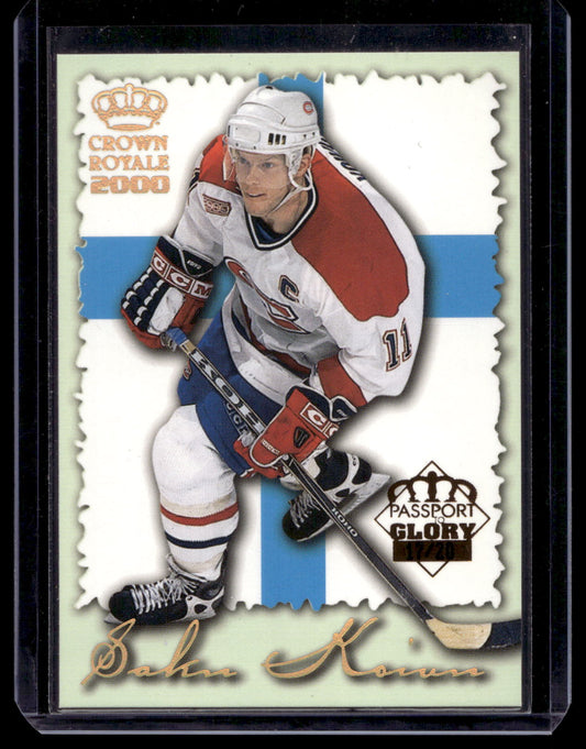 1999-00 Pacific Crown Royale - International Glory - Passport to Glory - Saku Koivu #13 /20
