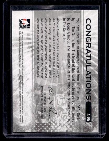 2010-11 In the Game Decades 1980s - Autographs - Doug Gilmour #A-DG