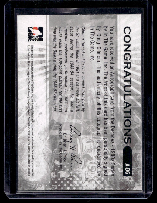 2010-11 In the Game Decades 1980s - Autographs - Doug Gilmour #A-DG
