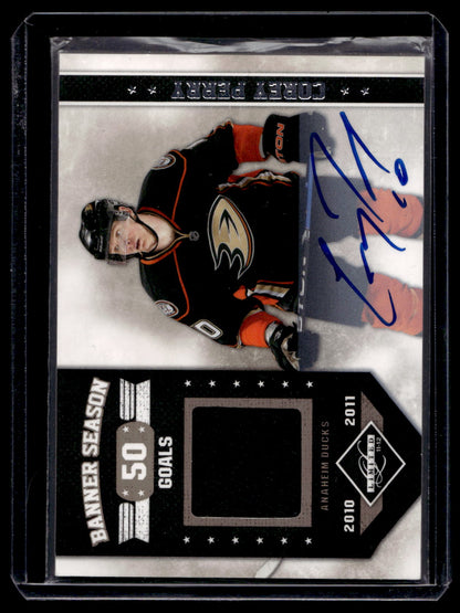 2011-12 Panini Limited - Banner Season - Signature Materials - Corey Perry #1 /25