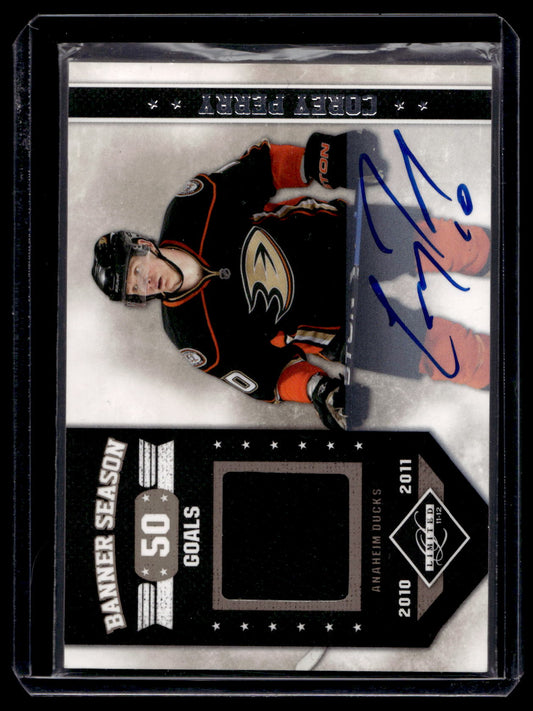 2011-12 Panini Limited - Banner Season - Signature Materials - Corey Perry #1 /25