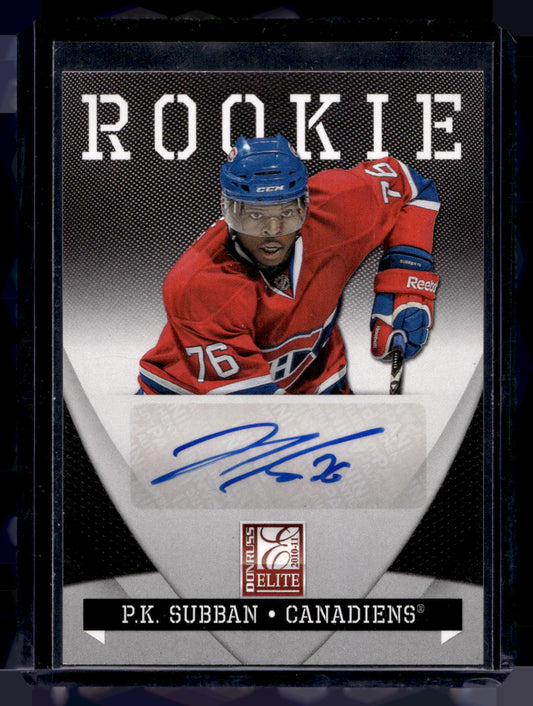 2010-11 Panini Zenith - Donruss Elite Autographs - Dare to Tear - P.K. Subban #206 /99 RY