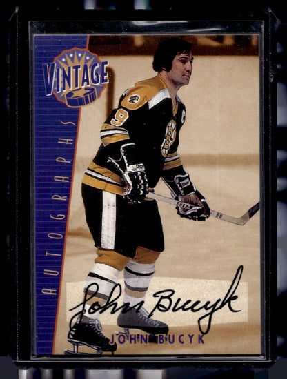 2001-02 In the Game Be A Player Signature Series - Vintage Autographs - John Bucyk  #VA-31