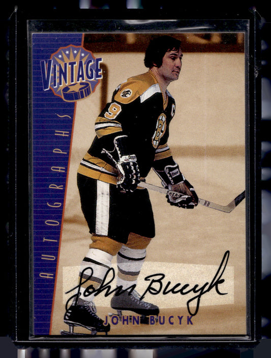 2001-02 In the Game Be A Player Signature Series - Vintage Autographs - John Bucyk  #VA-31