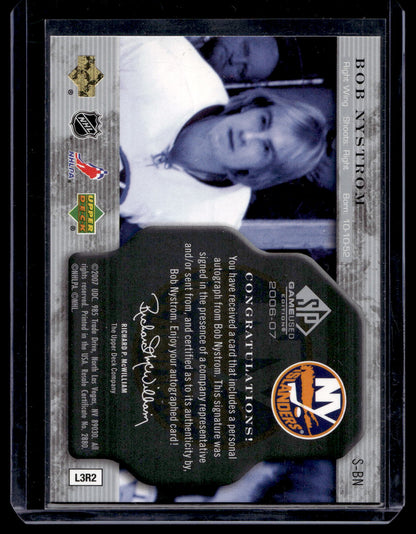 2006-07 Upper Deck SP Game Used Edition - SIGnificance - Bob Nystrom  #S-BN /50