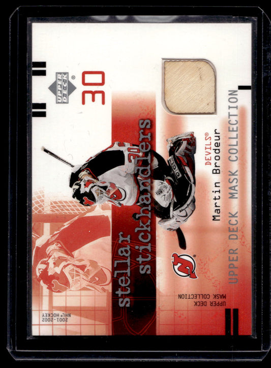 2001-02 Upper Deck Mask Collection - Stellar Stickhandlers - Martin Brodeur #SS-MB