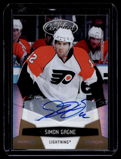 2010-11 Panini Certified - Mirror Gold Signatures - Simon Gagne #109 /25