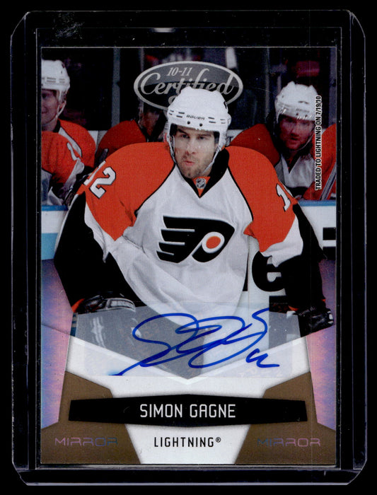 2010-11 Panini Certified - Mirror Gold Signatures - Simon Gagne #109 /25