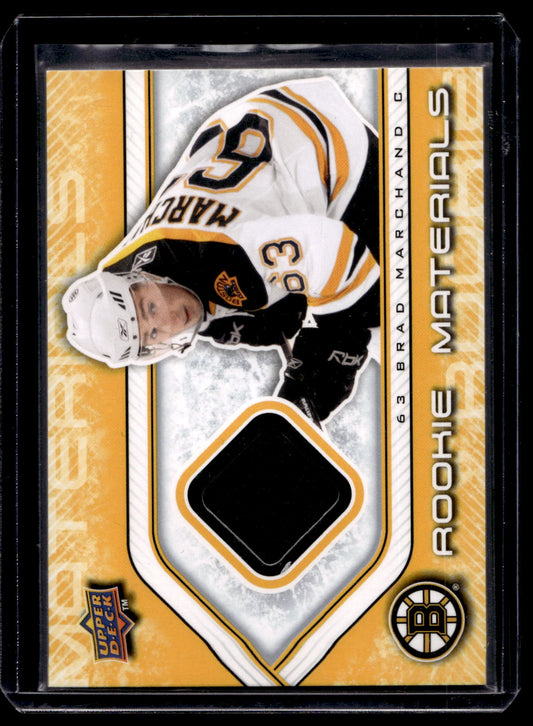2009-10 Upper Deck - Rookie Materials - Brad Marchand #RM-BM RY