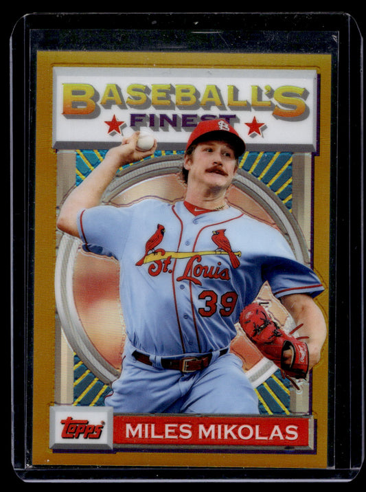 2020 Topps Finest Flashbacks - Gold Refractor - Miles Mikolas #189 /50