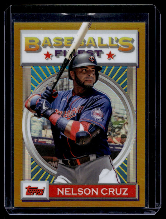 2020 Topps Finest Flashbacks - Gold Refractor - Nelson Cruz #144 /50