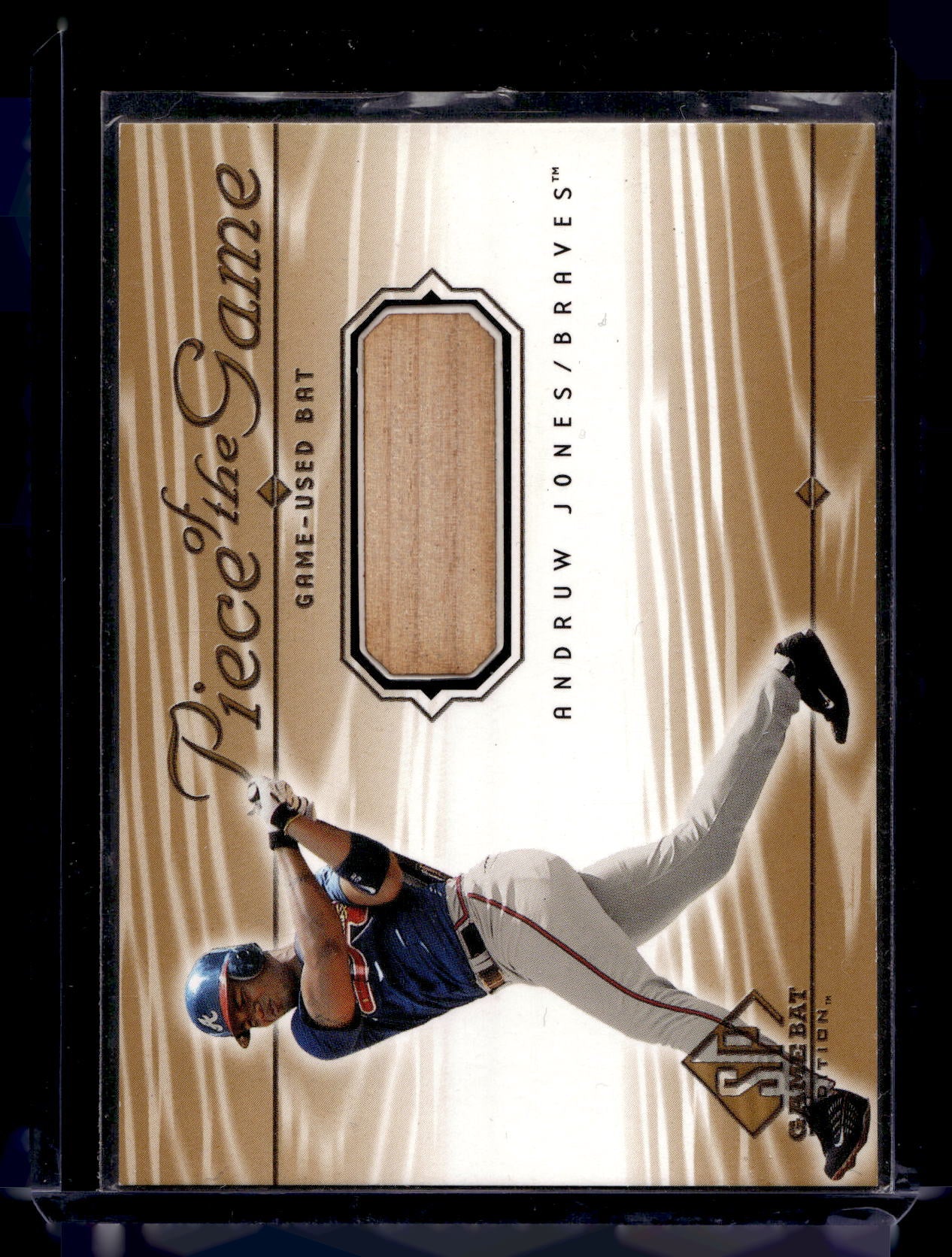 2001 Upper Deck SP Game Bat Edition - Piece of the Game - Andruw Jones #AJ