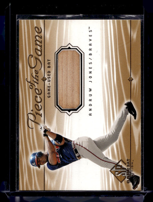 2001 Upper Deck SP Game Bat Edition - Piece of the Game - Andruw Jones #AJ