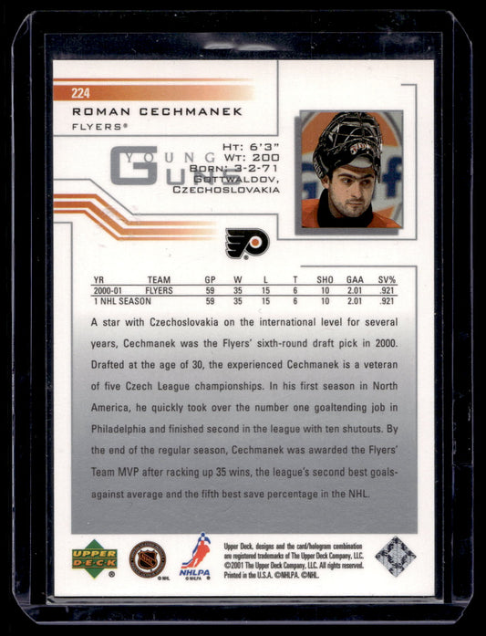 2001-02 Upper Deck -  Young Guns Flashback - Roman Cechmanek #224