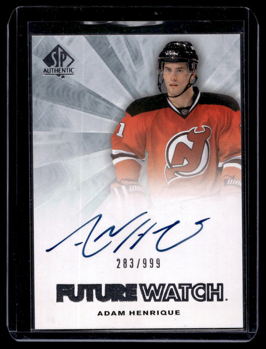 2011-12 Upper Deck SP Authentic - Autographed Future Watch - Adam Henrique #239 /999 RC