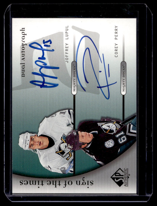 2005-06 Upper Deck SP Authentic - Sign of the Times Dual - Joffrey Lupul / Corey Perry #D-LP RY