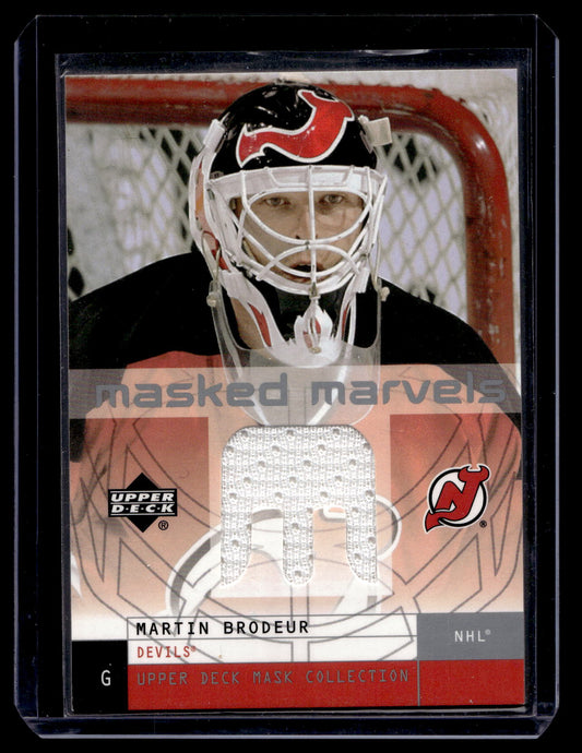 2002-03 Upper Deck Mask Collection - Masked Marvels Jerseys - Martin Brodeur #MM-MB