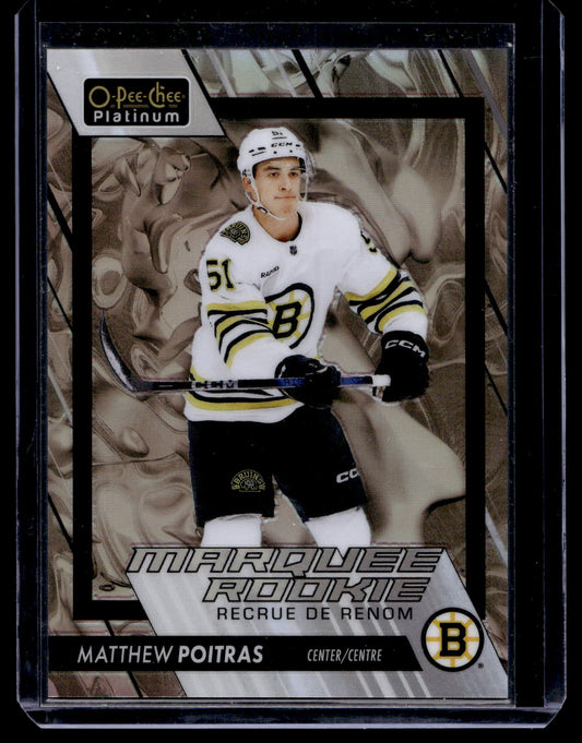 2023-24 Upper Deck O-Pee-Chee Platinum - Liquid Metal - Marquee Rookies - Matthew Poitras #290 /399 RC