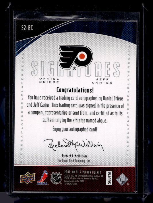 2009-10 Upper Deck Be a Player - Dual Signatures - Daniel Briere / Jeff Carter #S2-BC