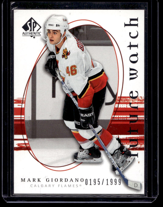 2005-06 Upper Deck SP Authentic - Future Watch - Mark Giordano #255 /1999 RC