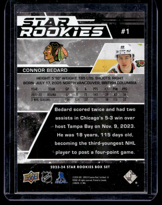2023-24 Upper Deck Star Rookies - Box Set - Connor Bedard #1  RY