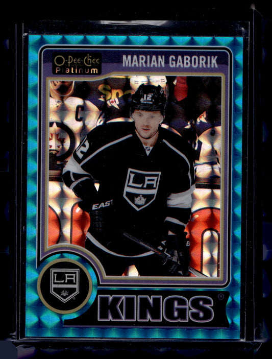 2014-15 Upper Deck O-Pee-Chee Platinum - Blue Cubes - Marian Gaborik #15 /65