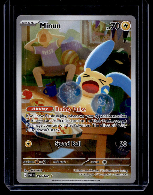2023 Pokemon Scarlet & Violet - Paradox Rift - Illustration Rare - Minun #194