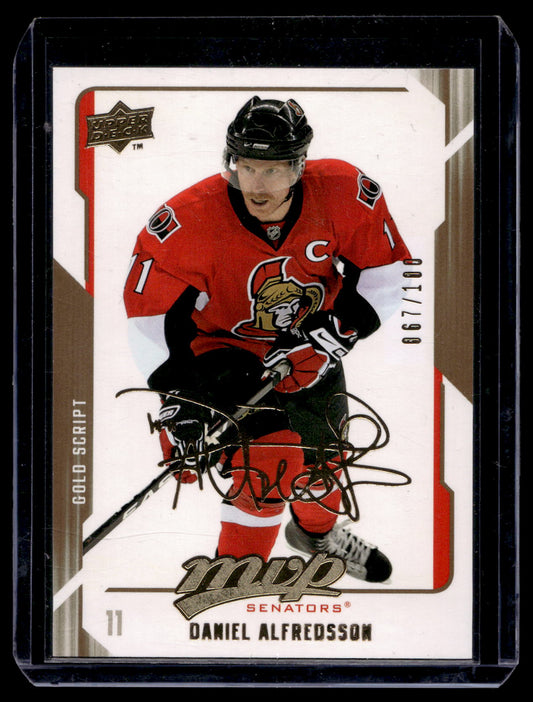 2008-09 Upper Deck MVP - Gold Script - Daniel Alfredsson #203 /100
