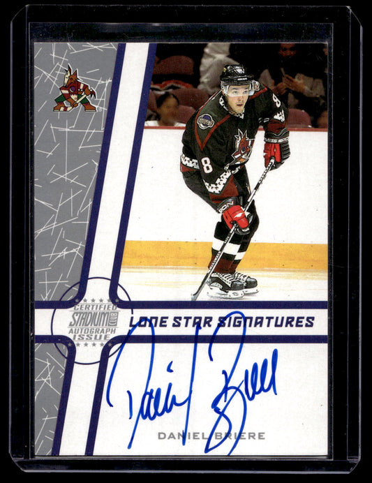 2002-03 Topps Stadium Club - Lone Star Signatures Blue - Daniel Briere #LS-DB