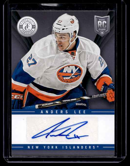 2013-14 Panini Totally Certified - Rookie Signatures - Anders Lee #TR-ALE RY