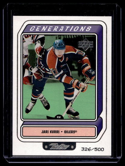 1999-00 Upper Deck Retro - Generations - Level 2 - Jari Kurri #G8A /500