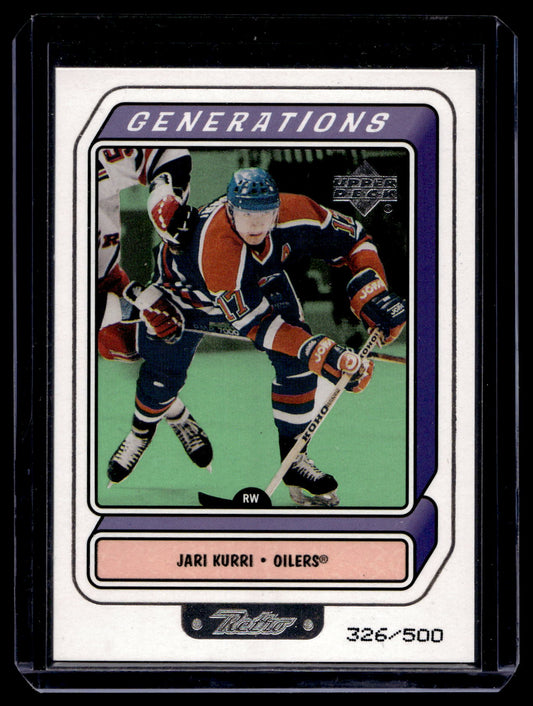 1999-00 Upper Deck Retro - Generations - Level 2 - Jari Kurri #G8A /500
