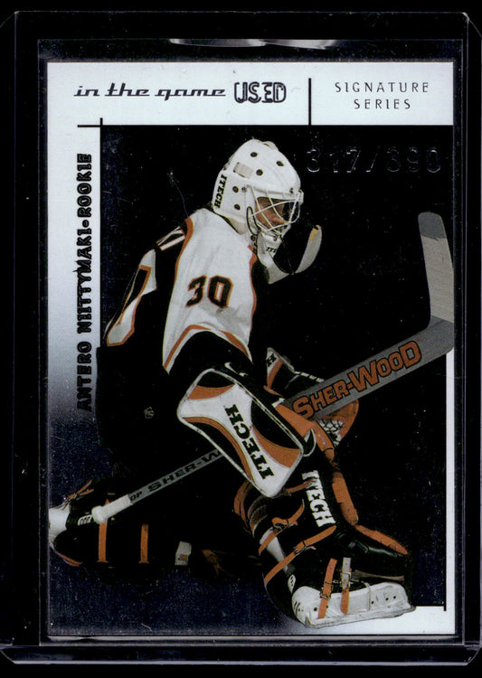2003-04 In the Game-Used Signature Series - Antero Niittymaki  #178 /390 RC