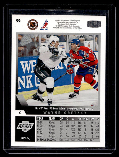 1993-94 Upper Deck - Silver All-Time Goal Scorer Stamp - Wayne Gretzky #99