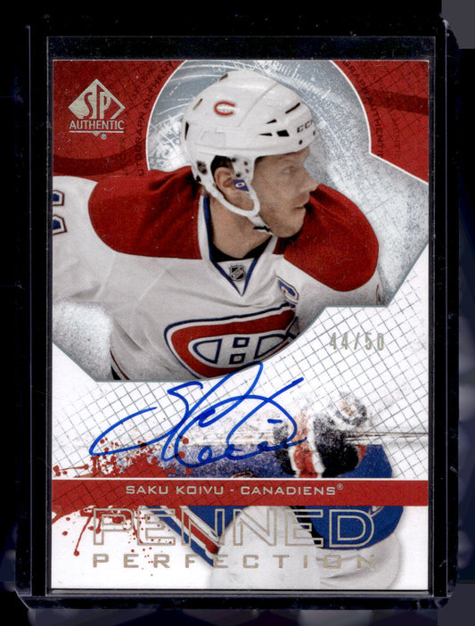 2008-09 Upper Deck SP Authentic - Penned Perfection - Saku Koivu #PP-SK /50