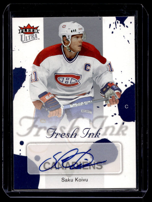 2005-06 Fleer Ultra - Fresh Ink - Saku Koivu #FI-SK