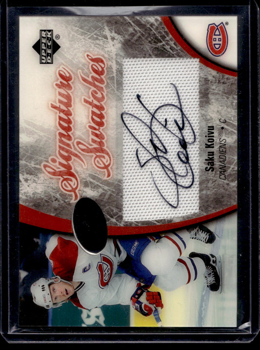 2005-06 Upper Deck Ice - Signature Swatches - Saku Koivu #SS-SK