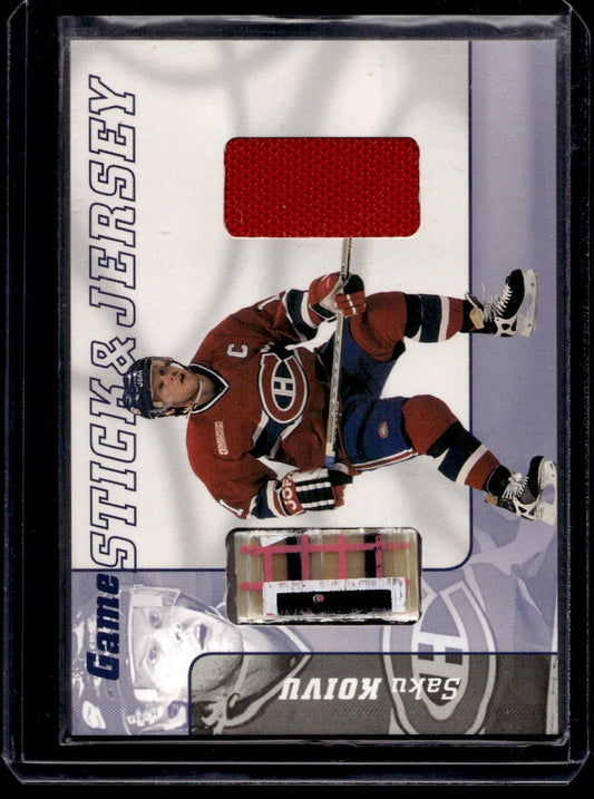 2000-01 In the Game Be A Player Signature Series - Game Stick & Jersey - Saku Koivu #GSJ-04