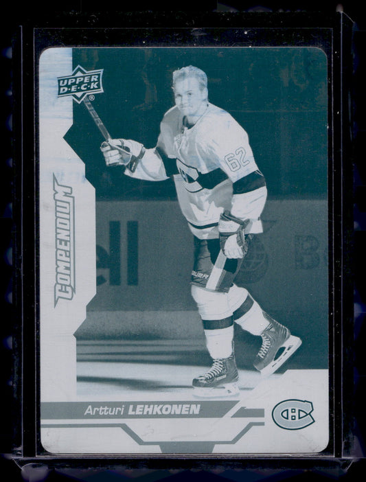 2018-19 Upper Deck Compendium - Printing Plate Cyan - Artturi Lehkonen #628 1of1
