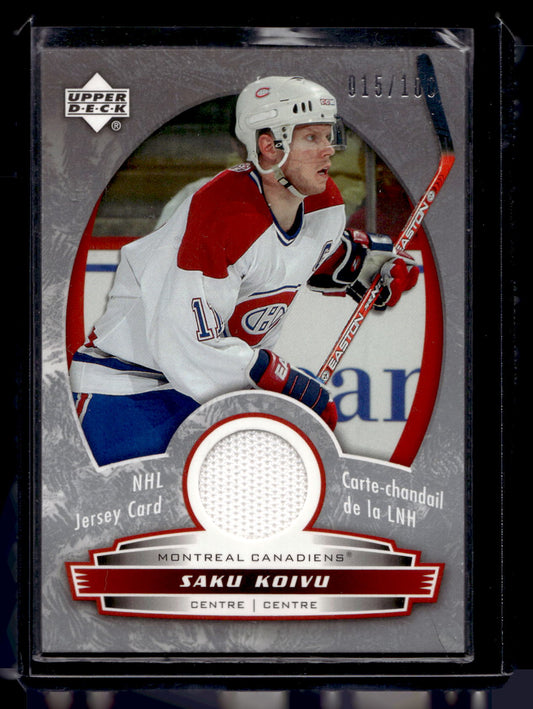 2006-07 Upper Deck McDonald's - Jersey - Saku Koivu #J-SK /100