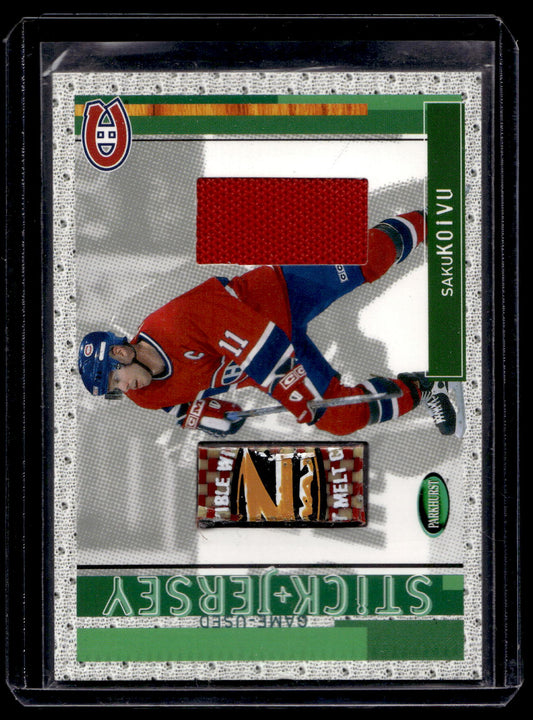 2002-03 In the Game Parkhurst - Stick & Jersey - Saku Koivu #SJ-7