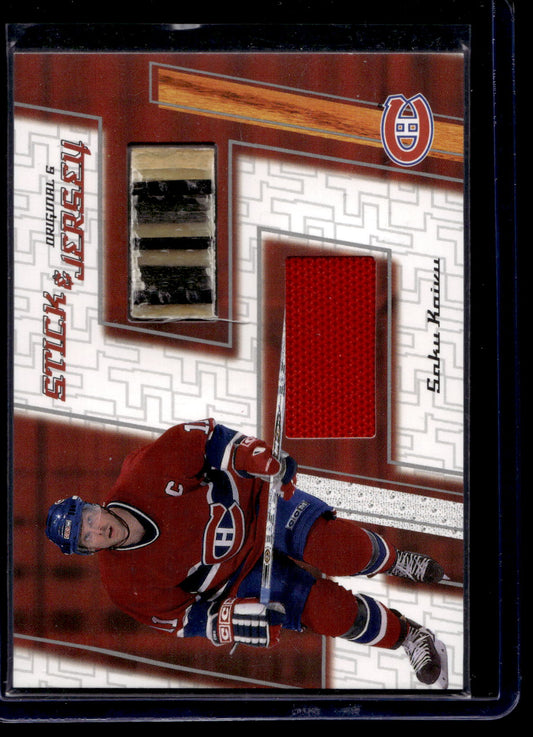 2003-04 Parkhurst Original Six Montreal Canadiens - Memorabilia - Stick & Jersey - Saku Koivu #MM-13