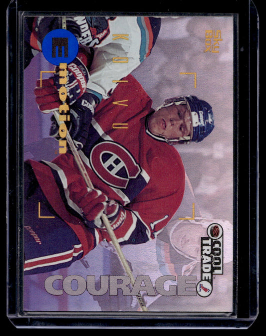 1995-96 NHL Cool Trade - Redemption Refractor - Skybox E-Motion - Saku Koivu #13