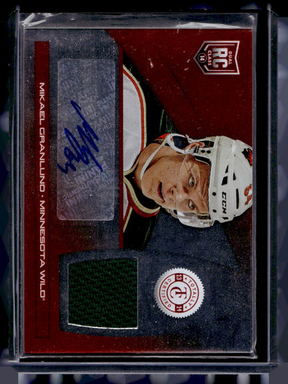 2013-14 Panini Totally Certified - Platinum Red Autograph Jerseys - Rookie - Mikael Granlund #205 /50 RC
